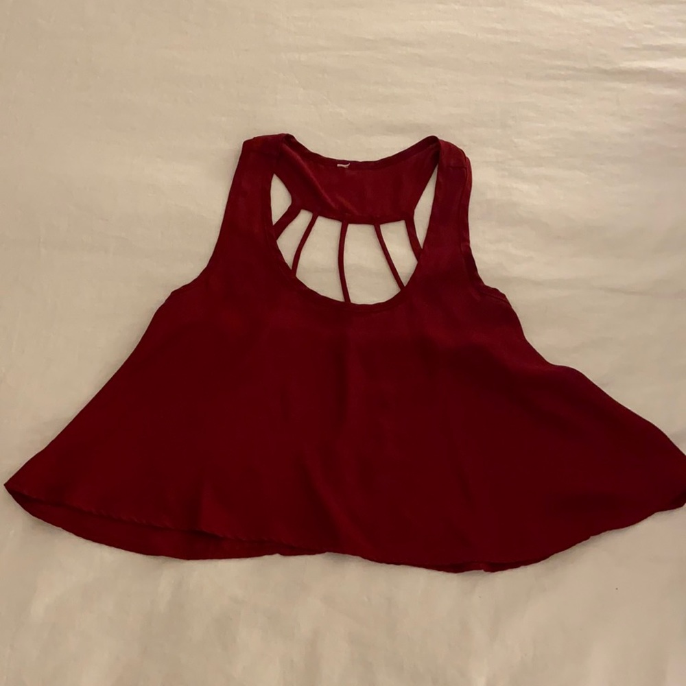 Deep red tank top